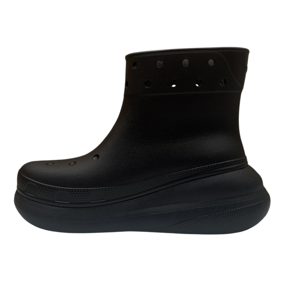 Crocs Womens Crush Platform Rain Boots Size 8 Solid Black Waterproof Relaxed Fit - Picture 9 of 11